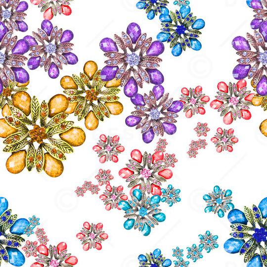 MAX-珠宝花卉印花华亿平台图片