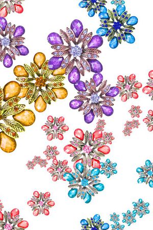 MAX-珠宝花卉印花华亿平台图片