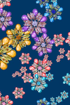 MAX-珠宝花卉印花华亿平台图片