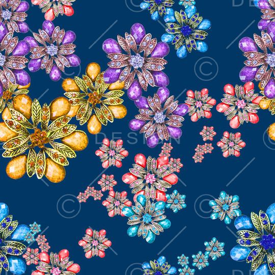 MAX-珠宝花卉印花华亿平台图片