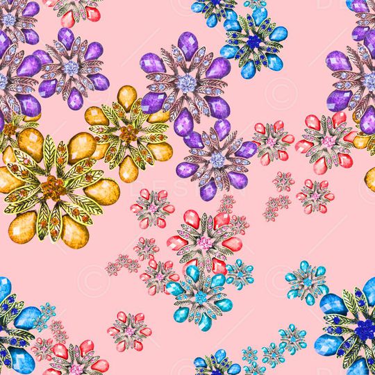 MAX-珠宝花卉印花华亿平台图片