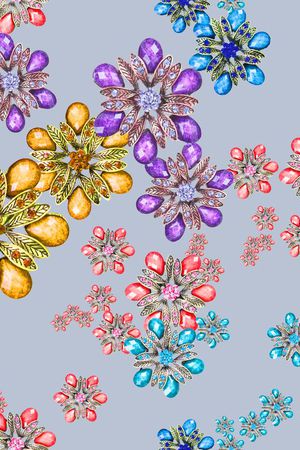 MAX-珠宝花卉印花华亿平台图片