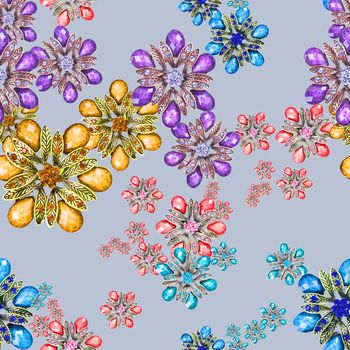 489685-流行时尚珠宝宝石印花 -珠宝系列 