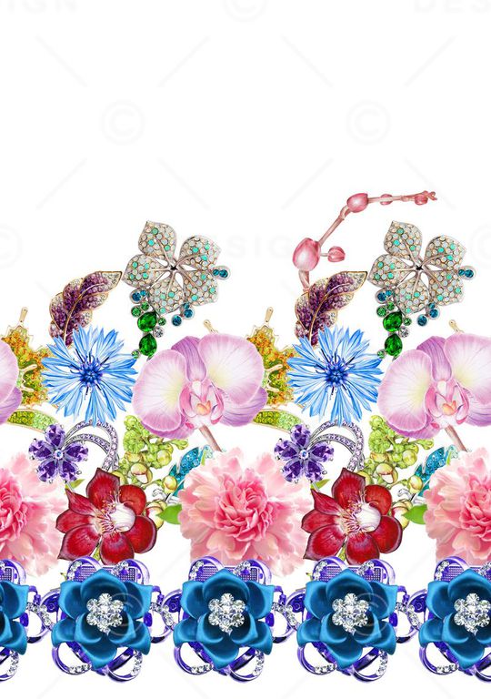 MAX-珠宝花卉印花华亿平台图片