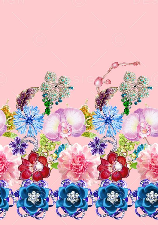 MAX-珠宝花卉印花华亿平台图片