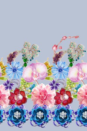 MAX-珠宝花卉印花华亿平台图片