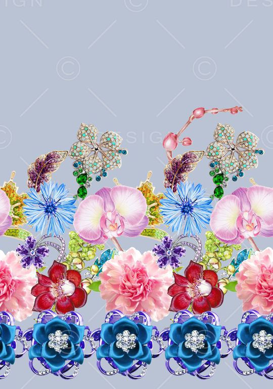 MAX-珠宝花卉印花华亿平台图片