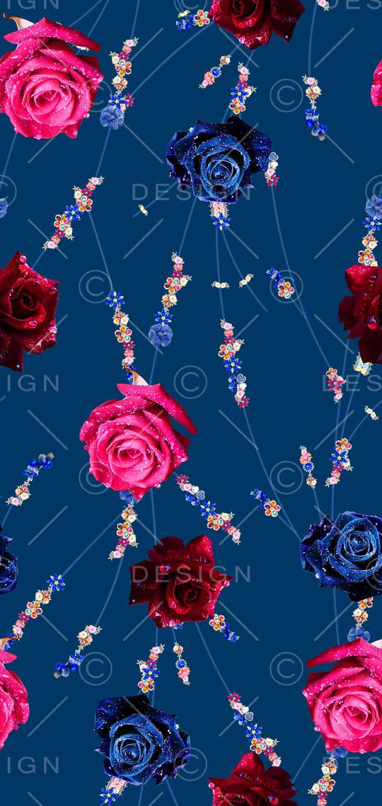 MAX-珠宝花卉印花华亿平台图片