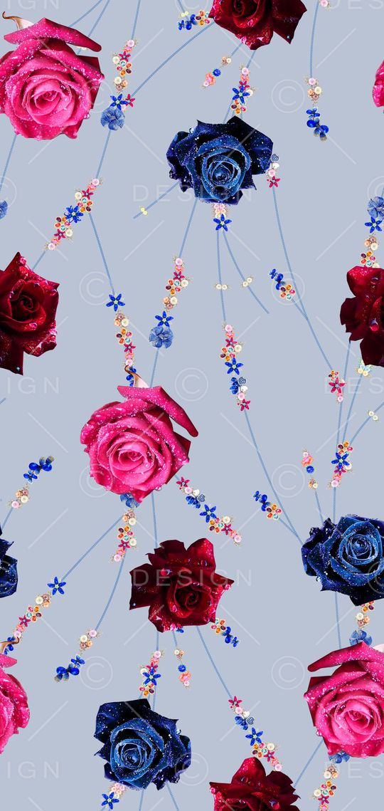 MAX-珠宝花卉印花华亿平台图片