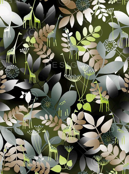 抽象树叶印花华亿平台图片