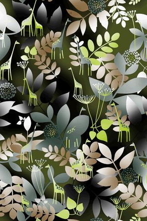 抽象树叶印花华亿平台图片