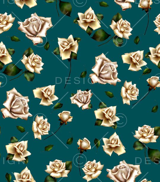 复古玫瑰花印花华亿平台图片