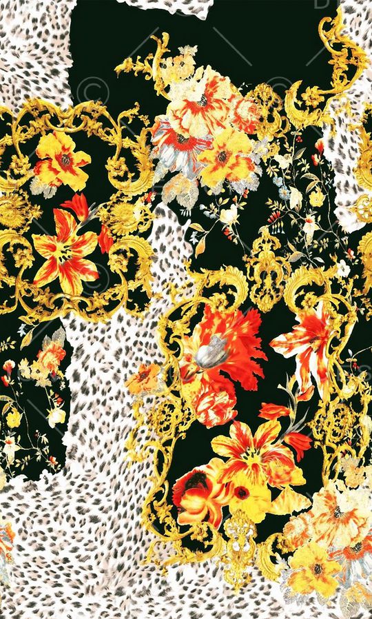 巴洛克印花华亿平台图片