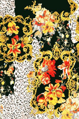 巴洛克印花华亿平台图片