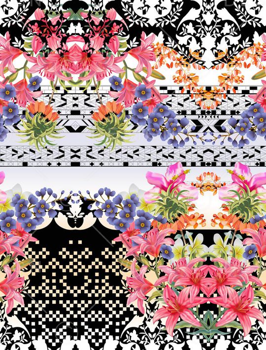 巴洛克印花华亿平台图片