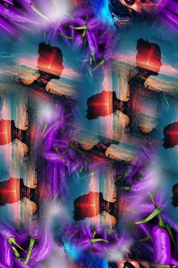 489905-时尚混搭男女休闲印花