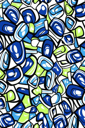 几何图形印花华亿平台图片