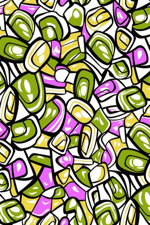 几何图形印花华亿平台图片