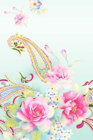 花卉印花华亿平台图片