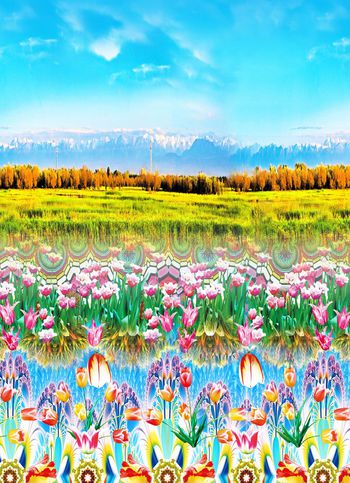 490131-原创田园油画风景华亿平台