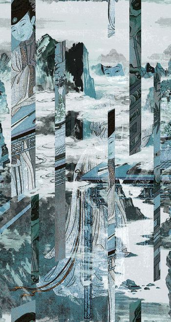 490271-中国风古旧古画山水挂画人物仕女意象