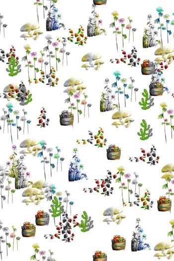 490336-时尚大牌小清新花卉图案女装图案