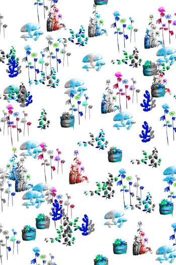 490337-时尚大牌小清新花卉图案女装图案