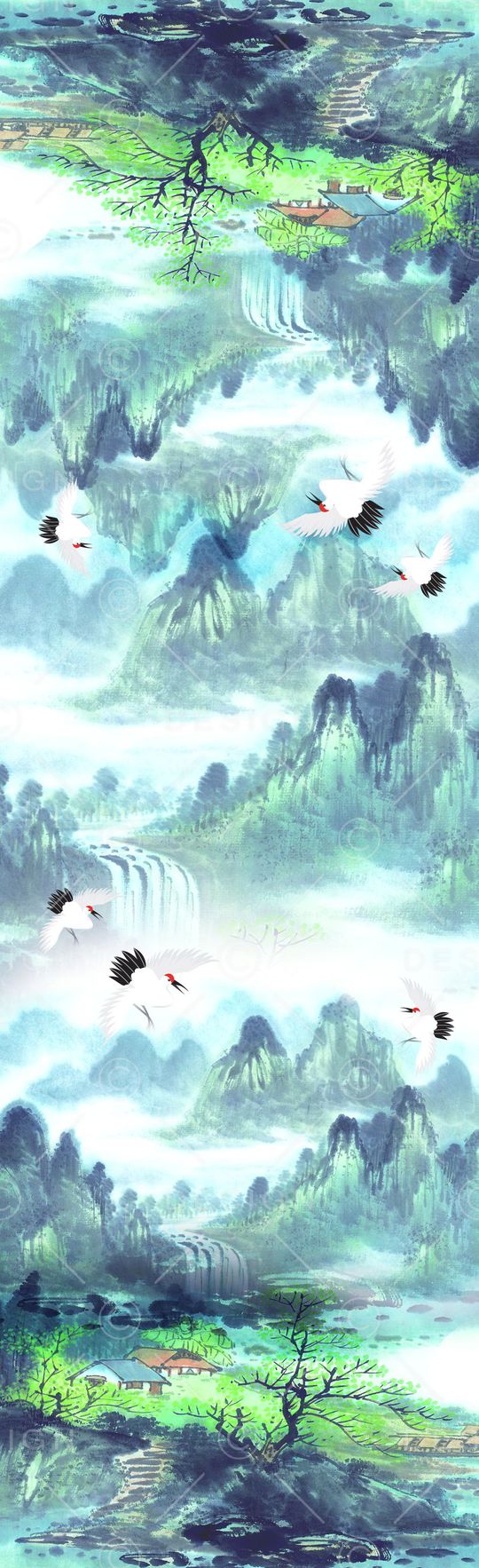 中国风印花华亿平台图片