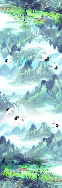 中国风印花华亿平台图片