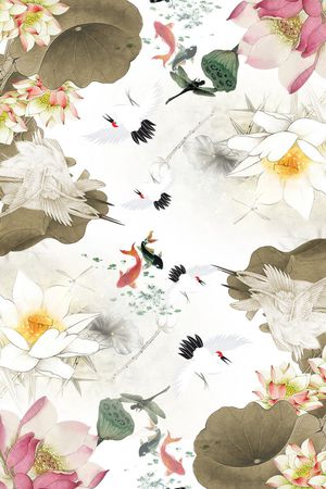 中国风印花华亿平台图片