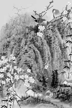 中国风印花华亿平台图片