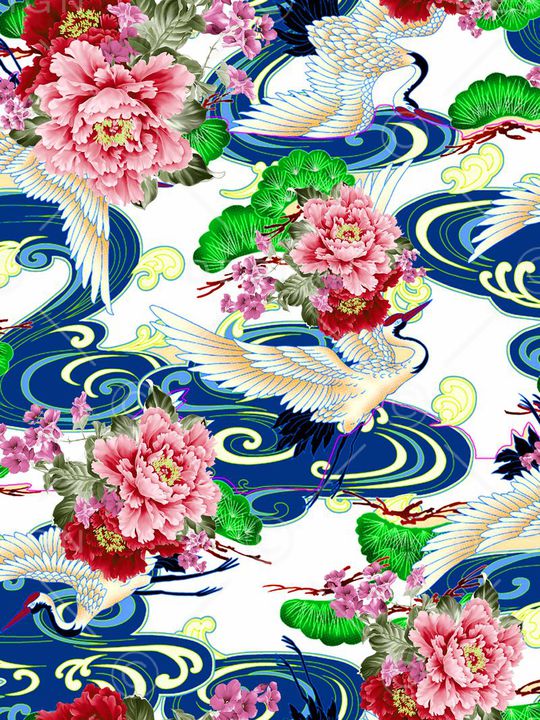 花卉印花华亿平台图片