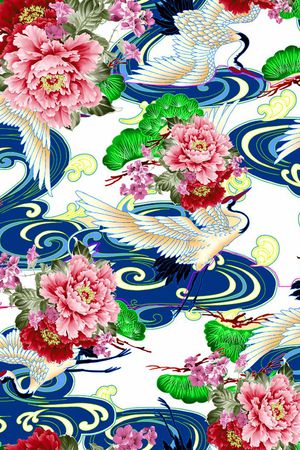 花卉印花华亿平台图片