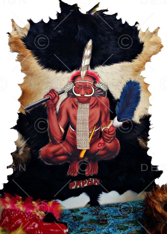 非洲原始人物印花华亿平台图片