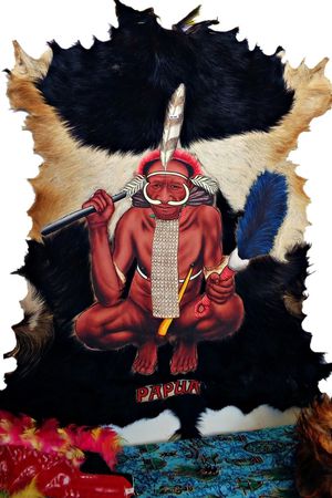 非洲原始人物印花华亿平台图片