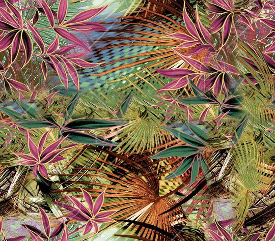 植物叶子印花华亿平台图片