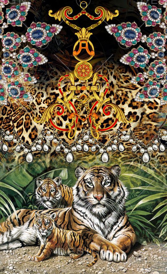 豹纹老虎印花华亿平台图片