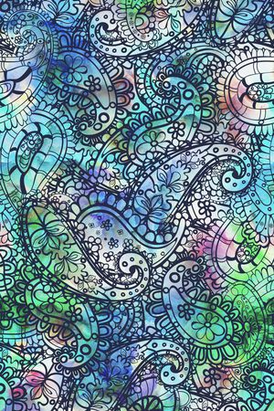 佩斯利印花华亿平台图片