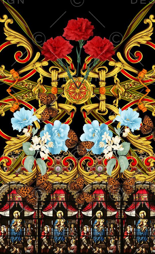 潮流时尚印花华亿平台图片