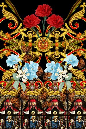 潮流时尚印花华亿平台图片