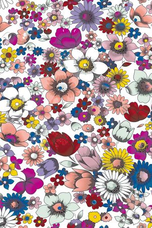 抽象花朵印花华亿平台图片