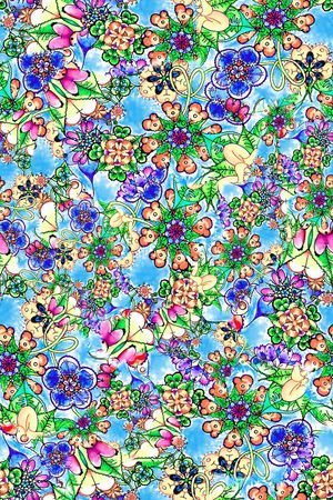 花卉印花华亿平台图片