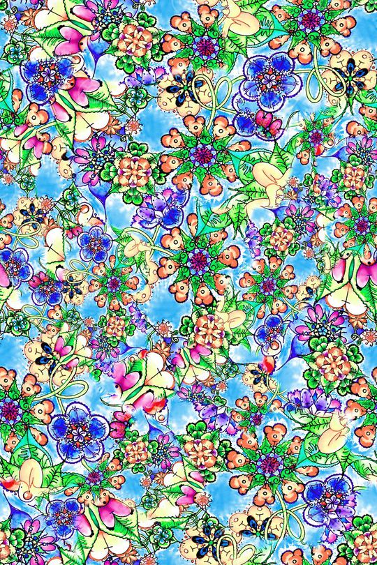 花卉印花华亿平台图片