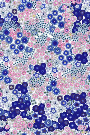 抽象 线描 清爽印花华亿平台图片