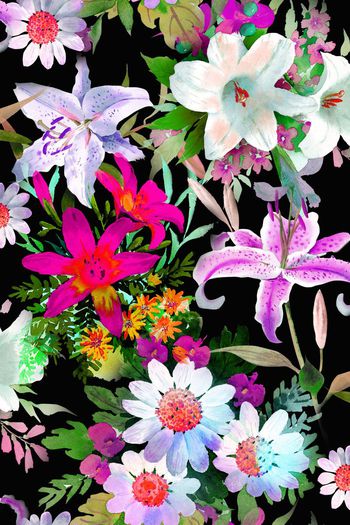 490683-清爽 水彩 写实 花卉