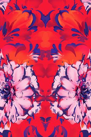 水彩花卉印花华亿平台图片