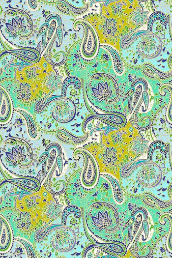 490750-佩斯利涡旋纹火腿纹腰果民族风女装花