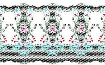 490787-原创定位3D方格宝石花卉