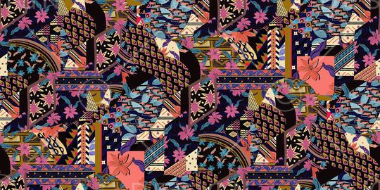 波西米亚印花华亿平台图片