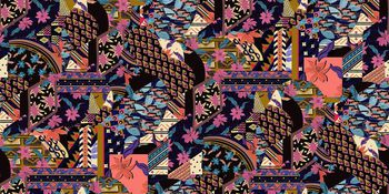 波西米亚印花华亿平台图片